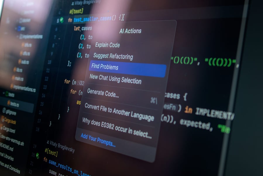 Close-up of code on a screen